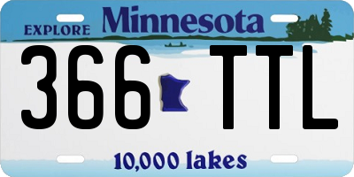 MN license plate 366TTL