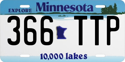 MN license plate 366TTP
