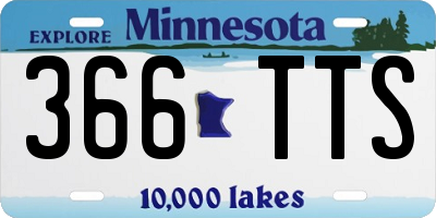 MN license plate 366TTS