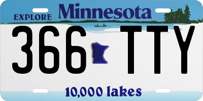 MN license plate 366TTY
