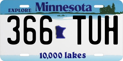MN license plate 366TUH