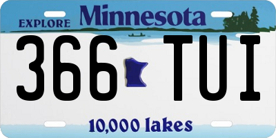 MN license plate 366TUI