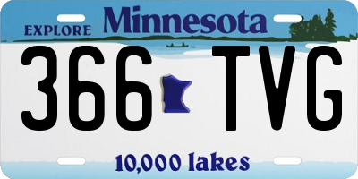 MN license plate 366TVG
