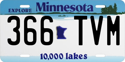 MN license plate 366TVM