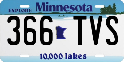 MN license plate 366TVS
