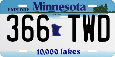 MN license plate 366TWD