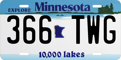 MN license plate 366TWG