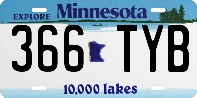 MN license plate 366TYB