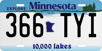 MN license plate 366TYI