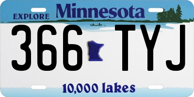 MN license plate 366TYJ