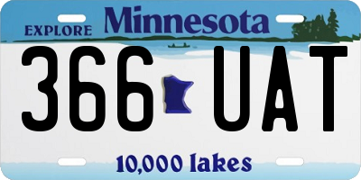 MN license plate 366UAT