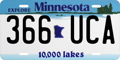 MN license plate 366UCA