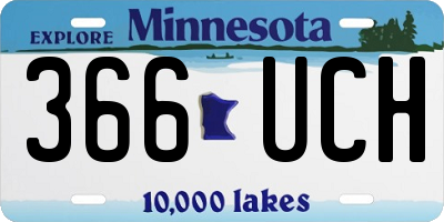 MN license plate 366UCH