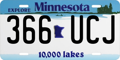 MN license plate 366UCJ