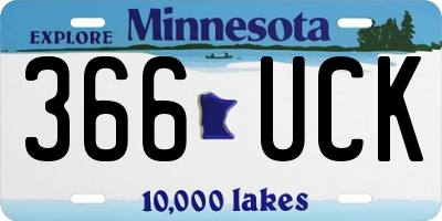 MN license plate 366UCK