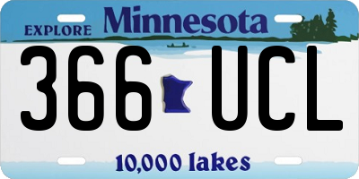 MN license plate 366UCL