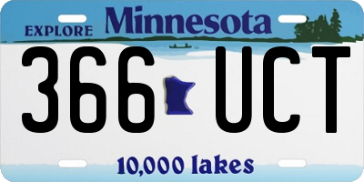 MN license plate 366UCT