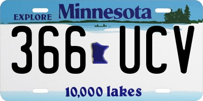 MN license plate 366UCV