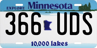 MN license plate 366UDS