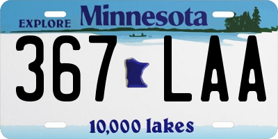 MN license plate 367LAA