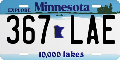 MN license plate 367LAE
