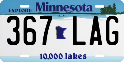 MN license plate 367LAG