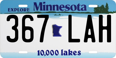 MN license plate 367LAH