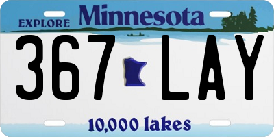 MN license plate 367LAY