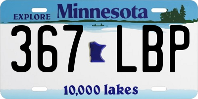 MN license plate 367LBP