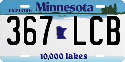 MN license plate 367LCB