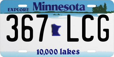MN license plate 367LCG