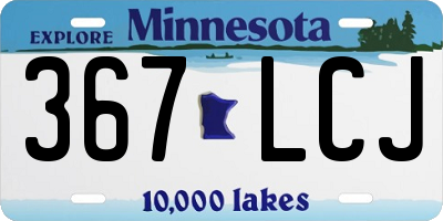 MN license plate 367LCJ