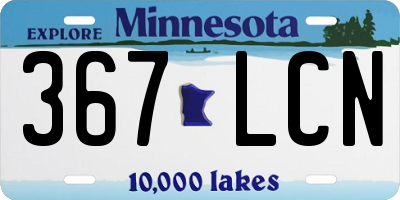 MN license plate 367LCN