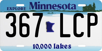 MN license plate 367LCP