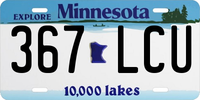 MN license plate 367LCU