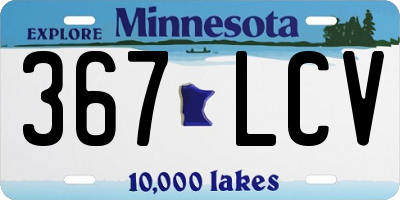 MN license plate 367LCV