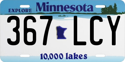 MN license plate 367LCY