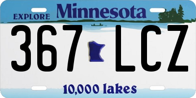 MN license plate 367LCZ