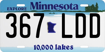 MN license plate 367LDD