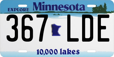 MN license plate 367LDE