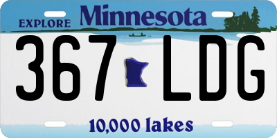 MN license plate 367LDG