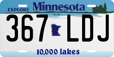 MN license plate 367LDJ