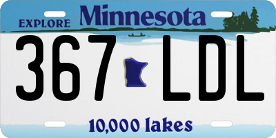 MN license plate 367LDL