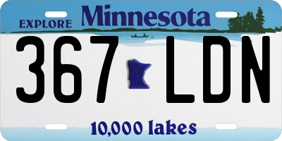 MN license plate 367LDN