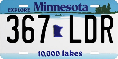 MN license plate 367LDR