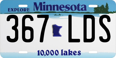 MN license plate 367LDS