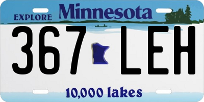 MN license plate 367LEH