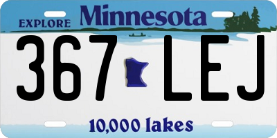 MN license plate 367LEJ