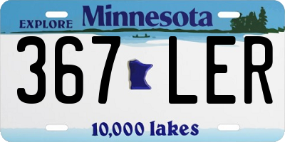 MN license plate 367LER