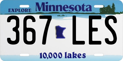 MN license plate 367LES